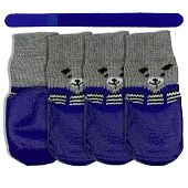Носки для Собак Nunbell прорезиненные защитные Синие M (3,7х5,2см)