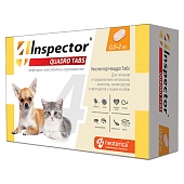 Таблетка Инспектор Квадро Табс для Кошек и Собак 0,5-2кг от внешних и внутренних паразитов (1шт)