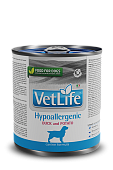 конс. Farmina Vet Life Dog Hypoallergenic при пищевой аллергии 300г с Уткой и Картофелем