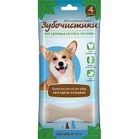 Зубочистики: "Кальциевые" для Собак Средних Пород, 4шт