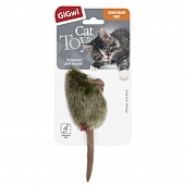Игрушка GiGwi Мышка серая со звуковым чипом для Кошек