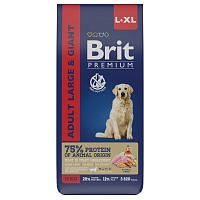 Brit Premium Adult L для Взрослых Собак Крупных Пород 15кг