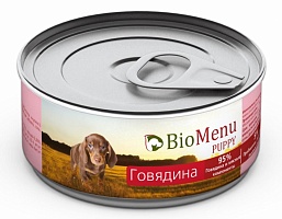 конс. BioMenu Puppy 100г с Говядиной для Щенков  