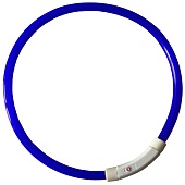 Ошейник TopPet Neon L (70см), светящийся, синий