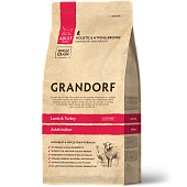 Grandorf INDOOR для Домашних Кошек Ягненок и рис 400г