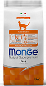 Monge Cat Monoprotein Sterilized для Стерилизованных Кошек 1,5кг с Уткой