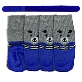 Носки для Собак Nunbell прорезиненные защитные Синие S (3,4х4,5см)