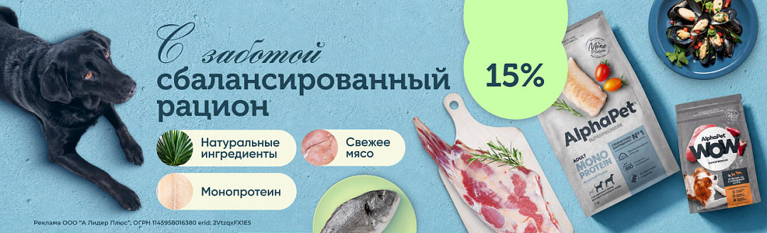 Акция на AlphaPet для кошек, собак, щенков, котят