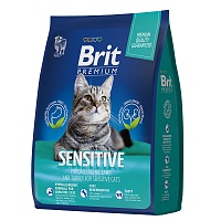 Brit Premium Cat Sensitive 400г с Ягненком и Индейкой для Кошек с Чувствительным Пищеварением