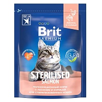 Brit Premium Cat Sterilized Salmon & Chicken 2кг с Лососем и Курицей для Стерилизованных Кошек