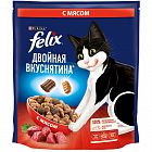 Сухой корм Felix Двойная Вкуснятина для взрослых кошек, с мясом, 600 г