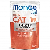 пауч Monge Cat Grill для Котят с Лососем 85г