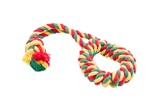 Игрушка Доглайк Кольцо канатное малое цветное для Собак